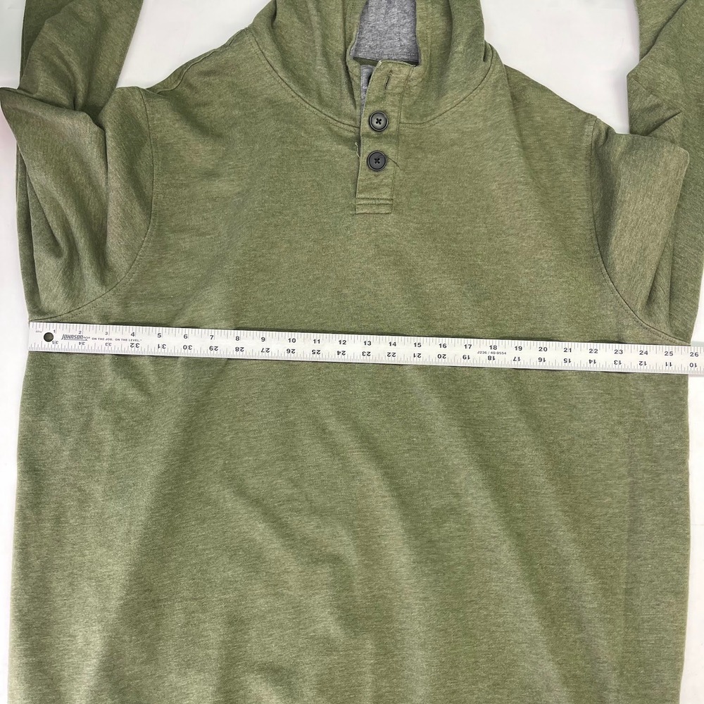 True Nation Men's Henley Hoodie Button Neck Heathered Hooded Sweatshirt Size XXL - Picture 12 of 14